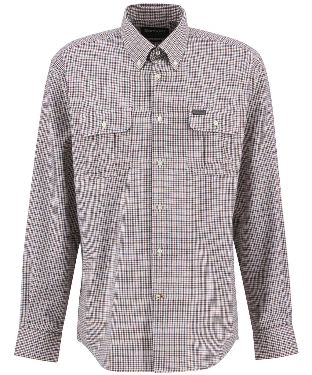 Men's Barbour Fenn Regular Thermo Weave Gingham Shirt - Fired Brick
