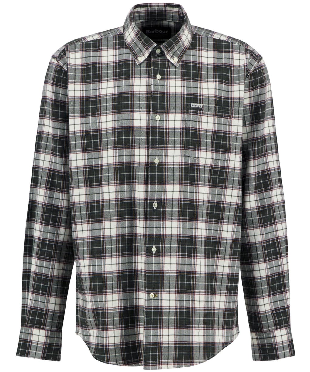 Men's Barbour Telfield Regular Checked Shirt - Olive