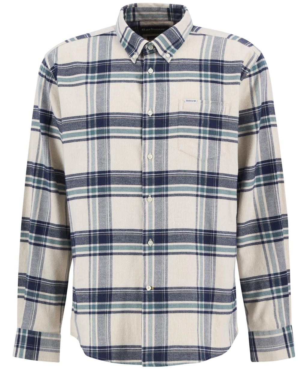 Men's Barbour Dogwood Regular Checked Shirt - Ecru Marl