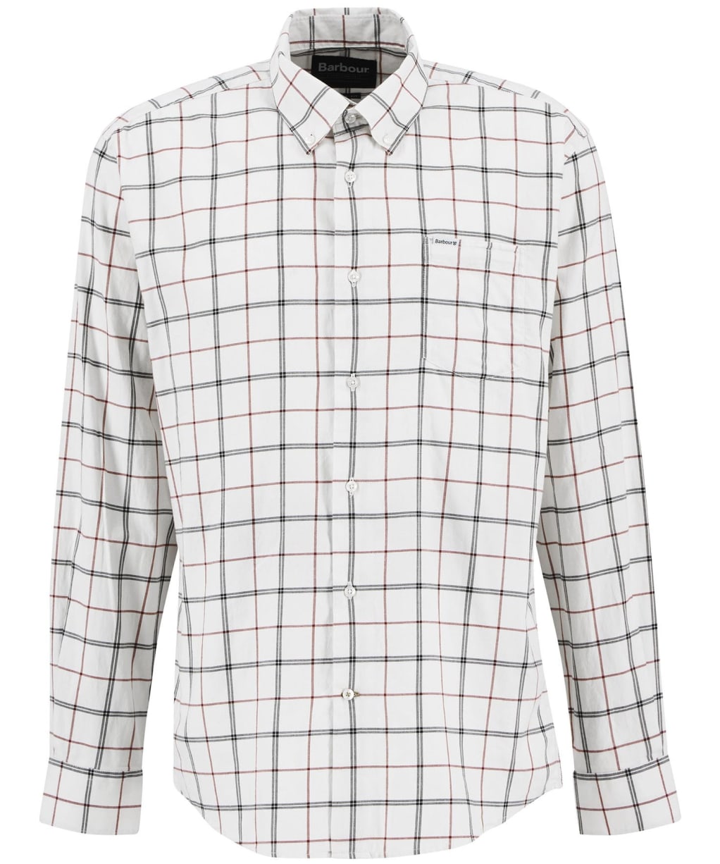 Men's Barbour Deepfell Regular Tattersal Shirt - Fired Brick