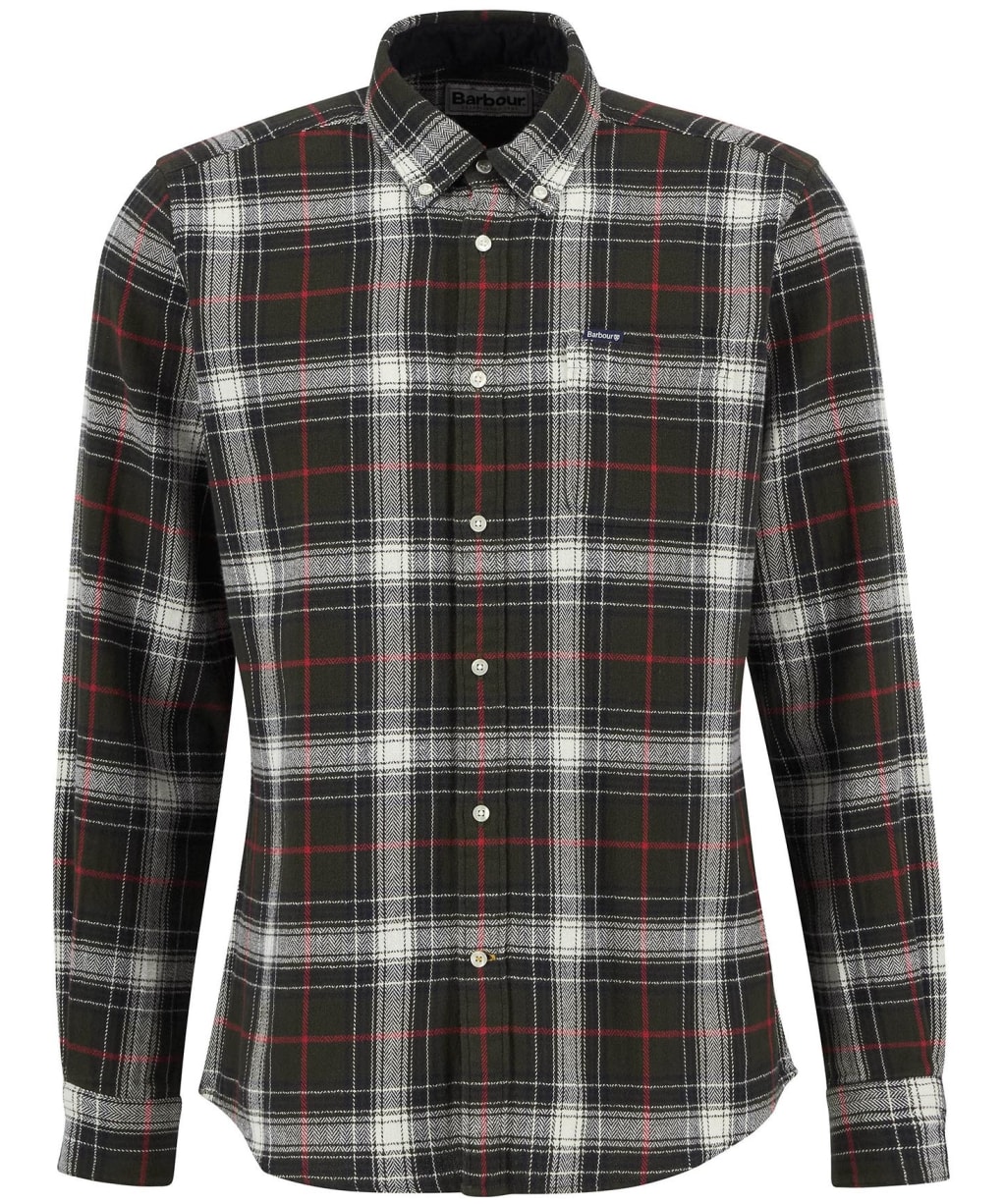 Men's Barbour Whernside Tailored Checked Shirt - Olive