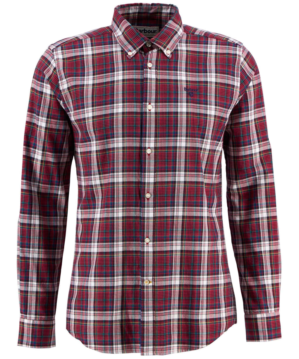 Men's Barbour Mosswood Tailored Checked Shirt - Red