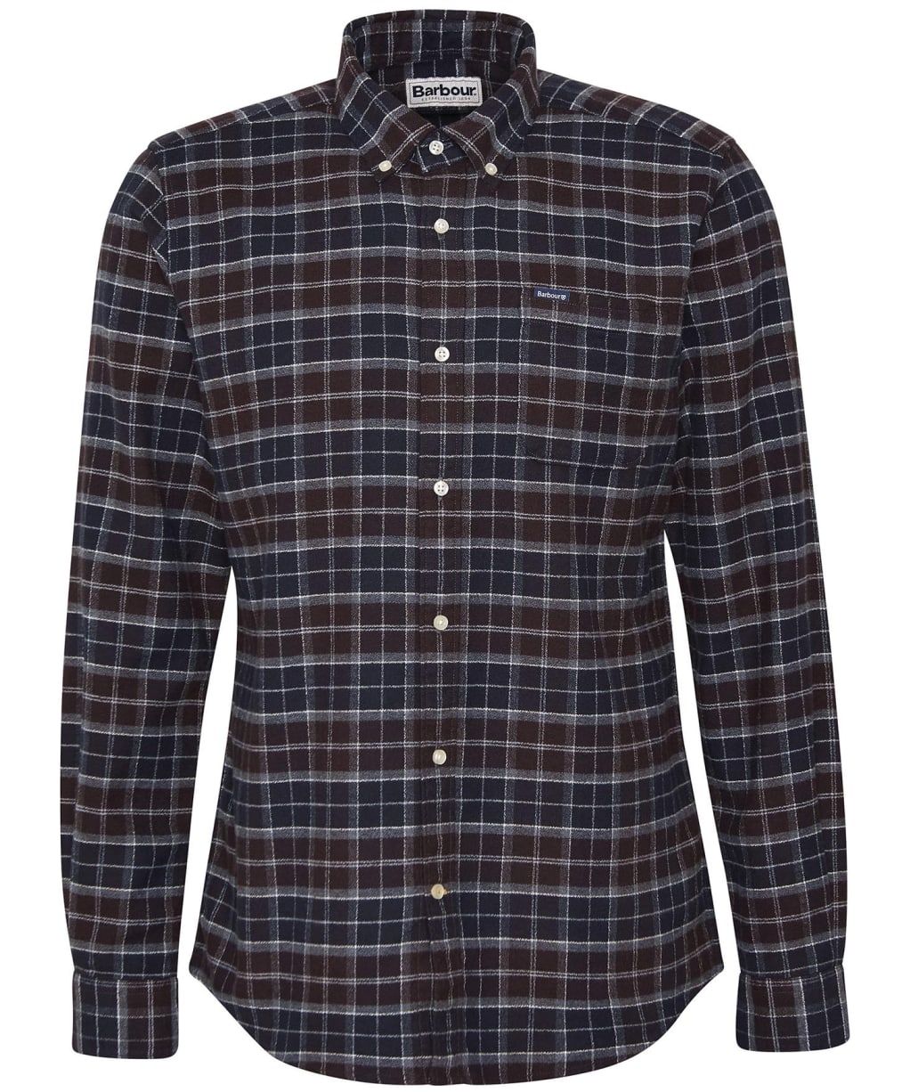 Men's Barbour Haddington Tailored Tartan Shirt - Midnight Oak Tartan