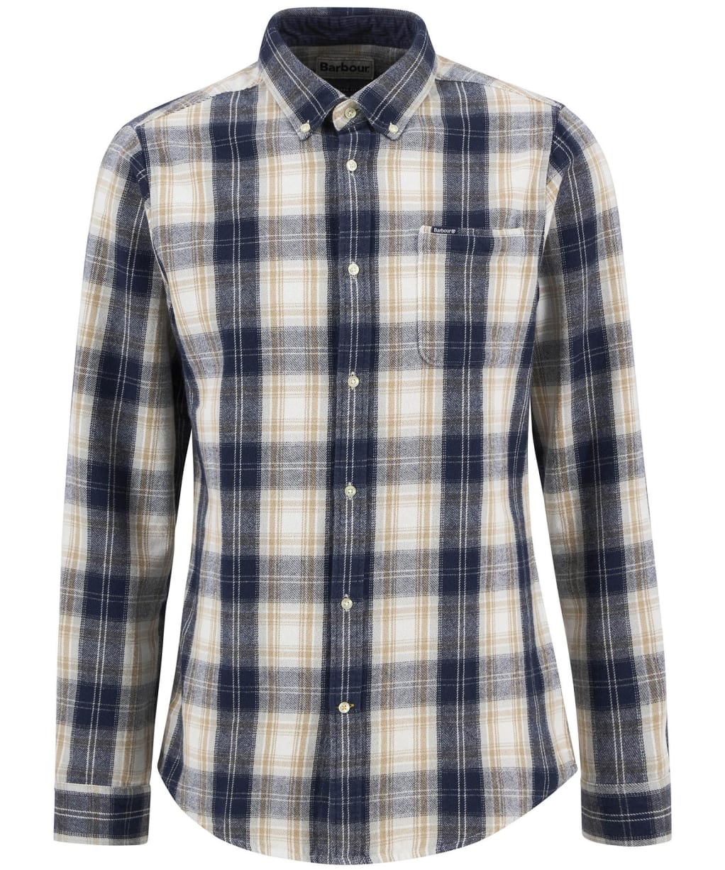 Men's Barbour Sillwith Tailored Checked Shirt - Ecru