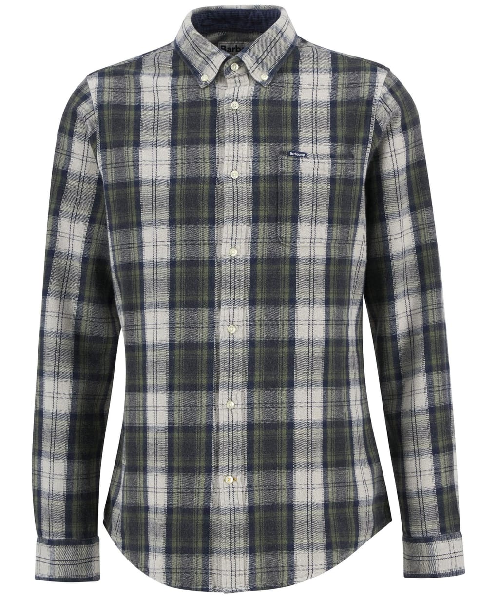 Men's Barbour Sillwith Tailored Checked Shirt - Navy
