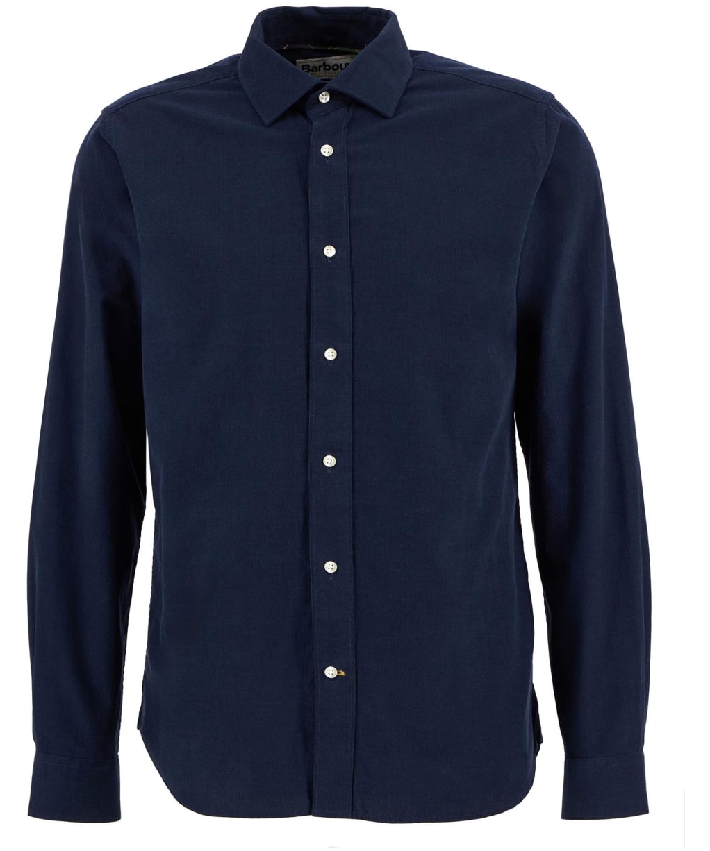 Men's Barbour Runnymede Tailored Micro Cord Shirt - Navy