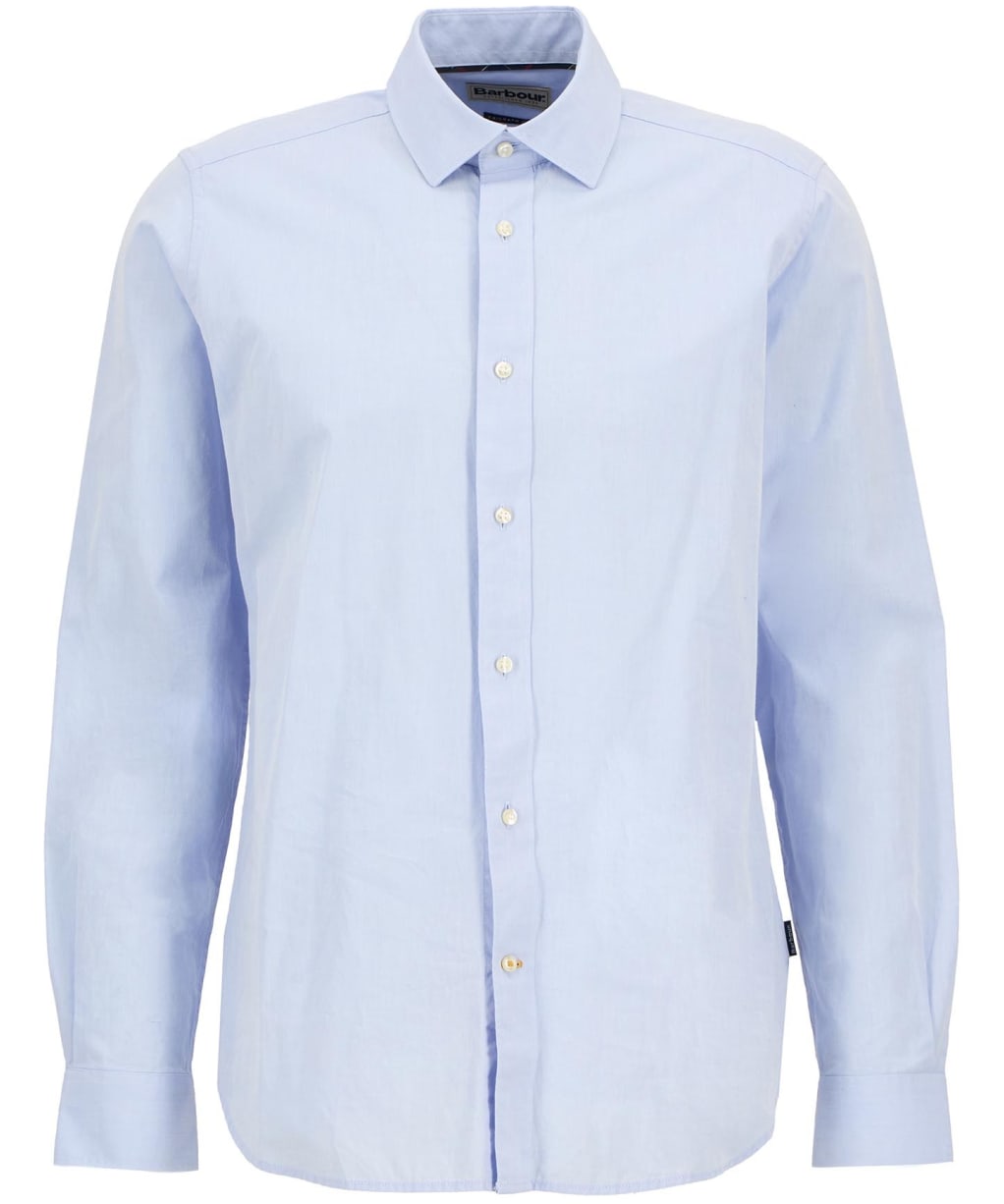 Men's Barbour Throckley Pin Point Oxford Tailored Shirt - Sky