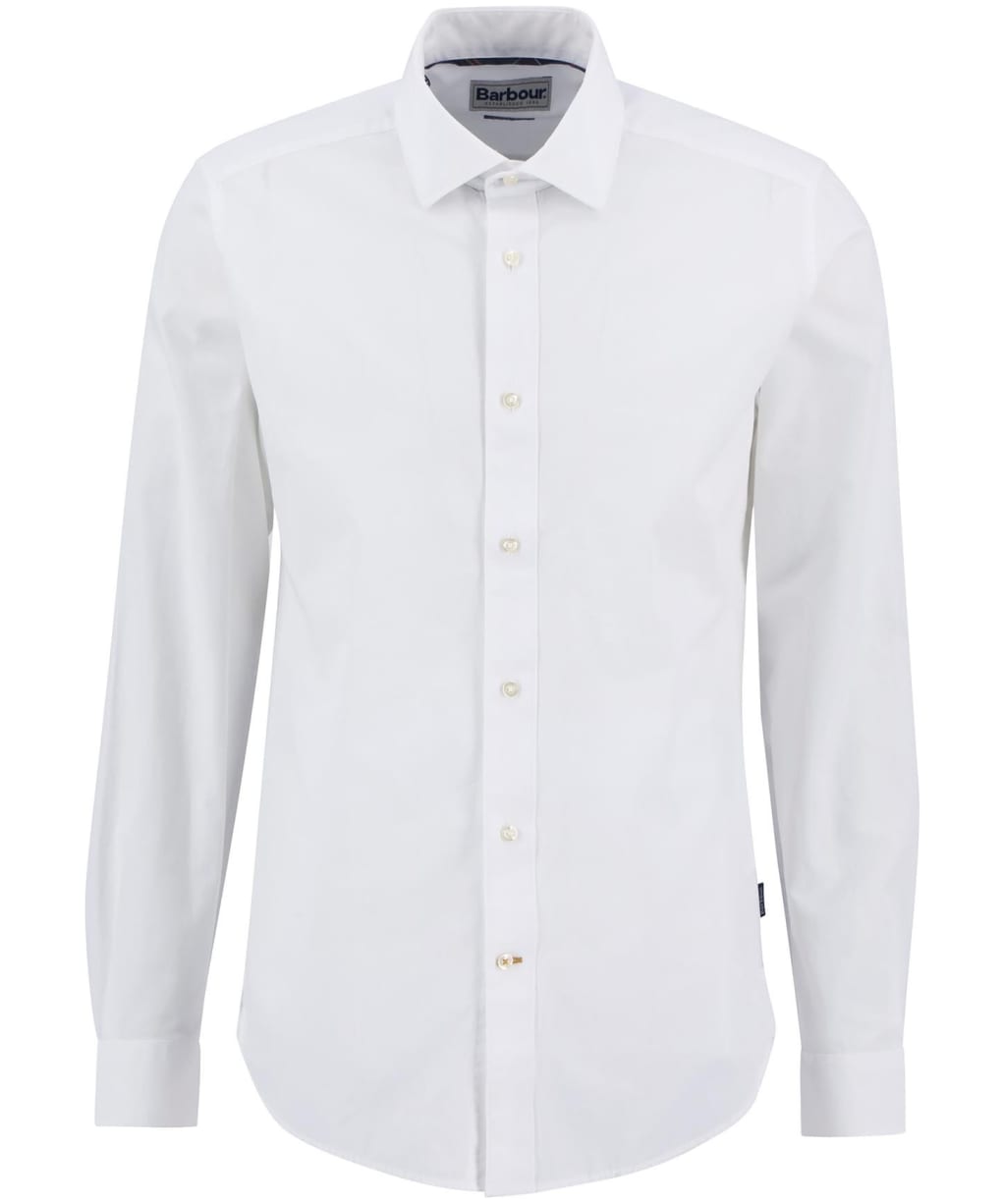 Men's Barbour Throckley Pin Point Oxford Tailored Shirt - White