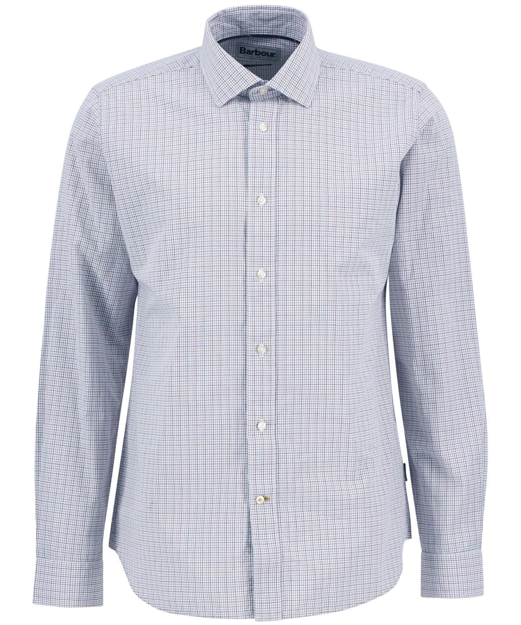 Men's Barbour Carlton Tattersall Tailored Shirt - Navy
