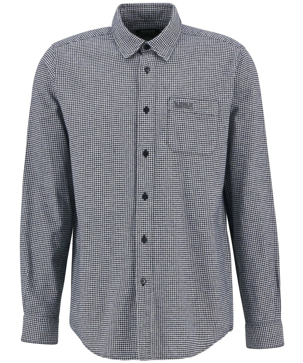 Men's Barbour International Watson Houndstooth Shirt - Black