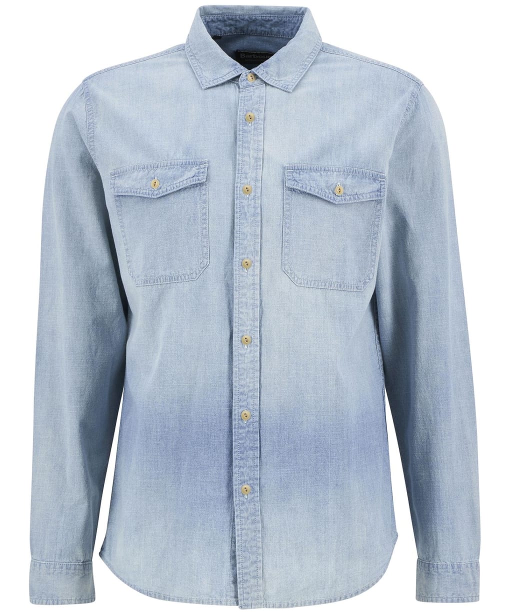 Men's Barbour International Hickman Chambray Shirt - Washed Indigo