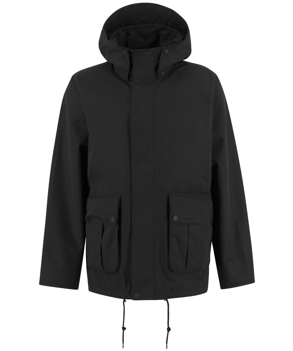 Men's Barbour Re-Engineered Hooded Wading Spey Showerproof Jacket - Black
