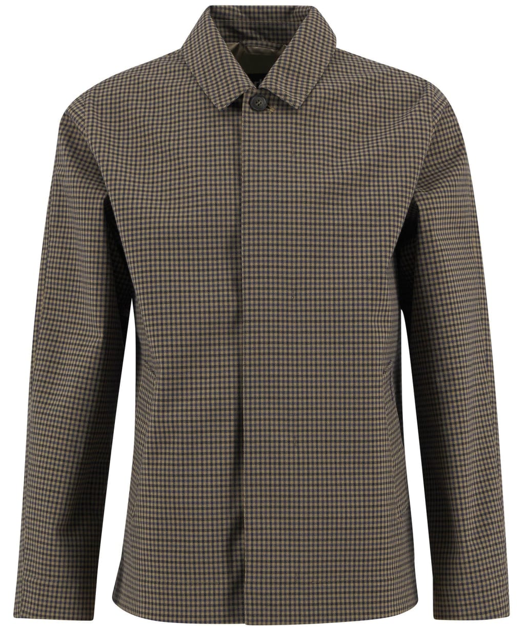 Men's Barbour Check Short Lorden Showerproof Jacket - Stone / Navy Check