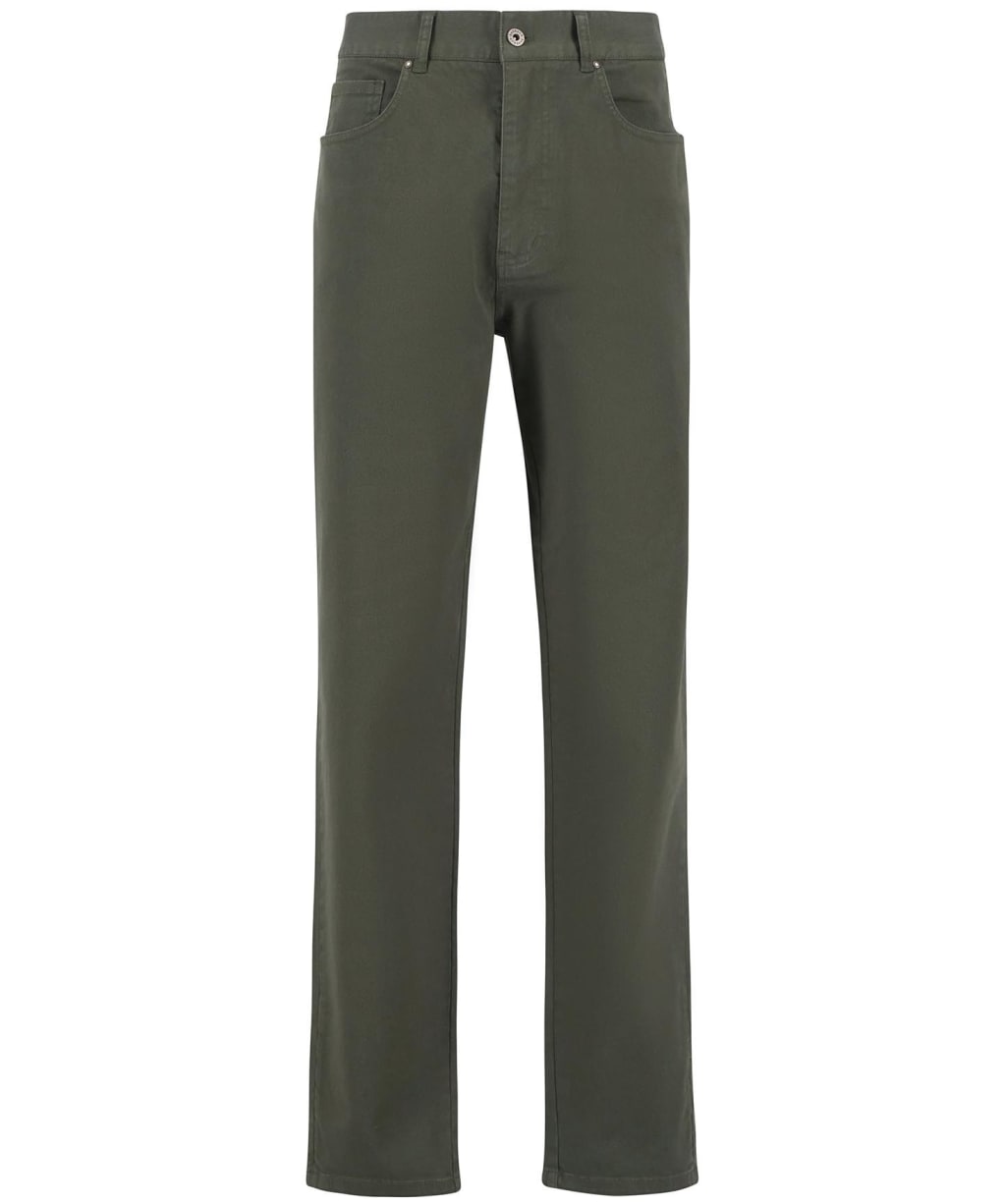 Men's Barbour Washed Stretch Twill Regular Fit Trouser - Forest
