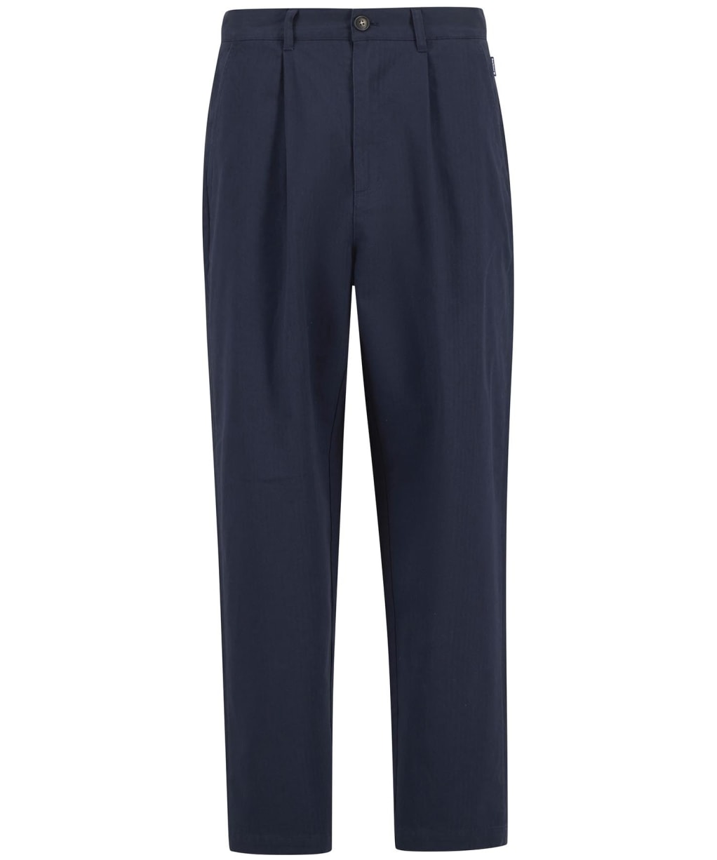 Men's Barbour Bayview Herringbone Trouser - Navy