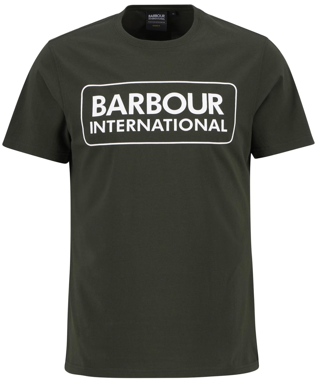 Men's Barbour International Essential Large Logo T-Shirt - Sage / White