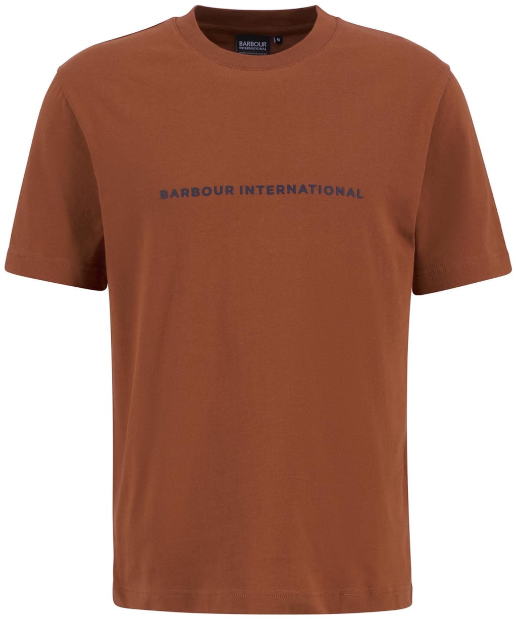 Men's Barbour International Motored T-Shirt - Dark Ginger