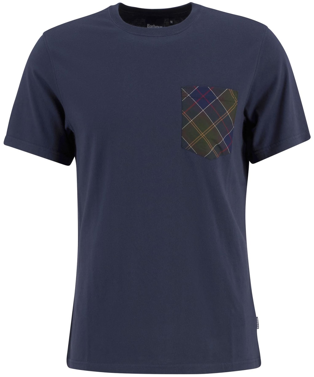 Men's Barbour Arnside Tartan Pocket T-Shirt - Navy