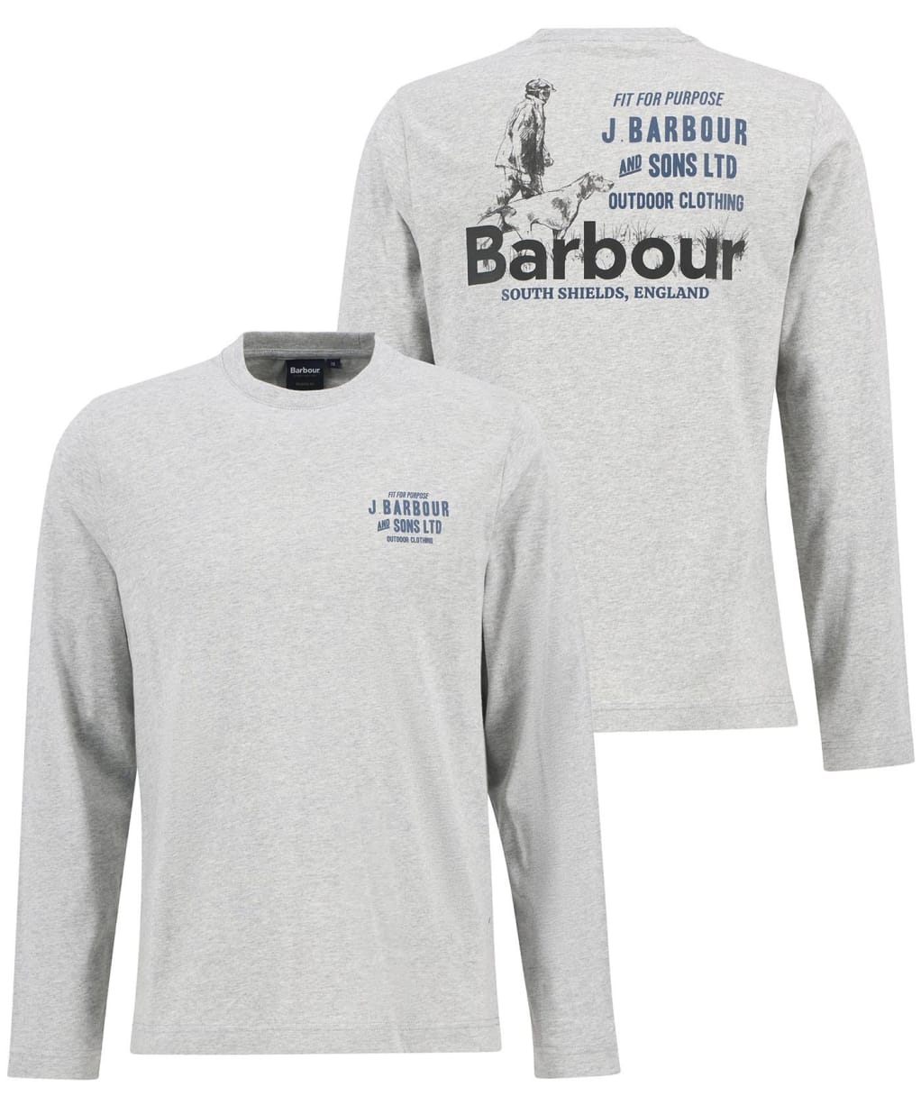 Men's Barbour Pointer Long Sleeve Graphic T-Shirt - Grey Marl