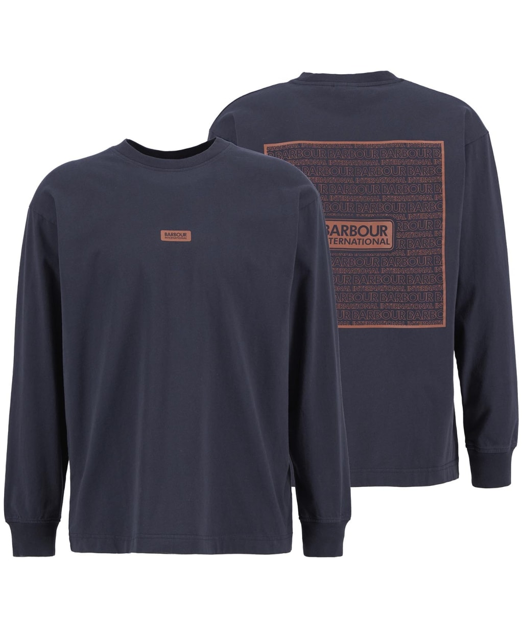 Men's Barbour International Lever Long Sleeve T-Shirt - Dark Navy