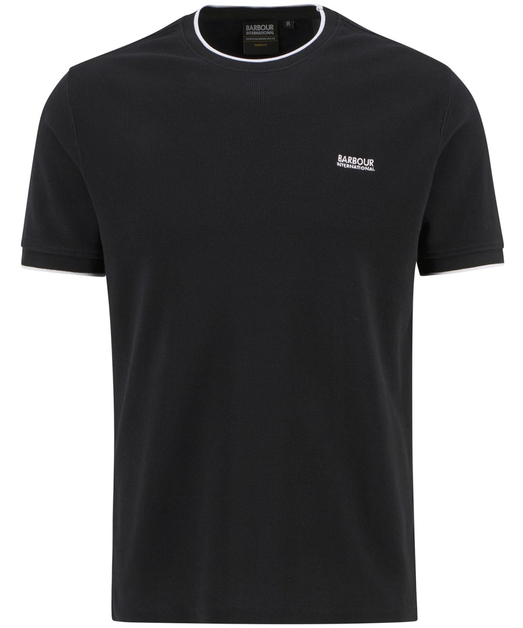 Men's Barbour International Seb Textured T-Shirt - Black
