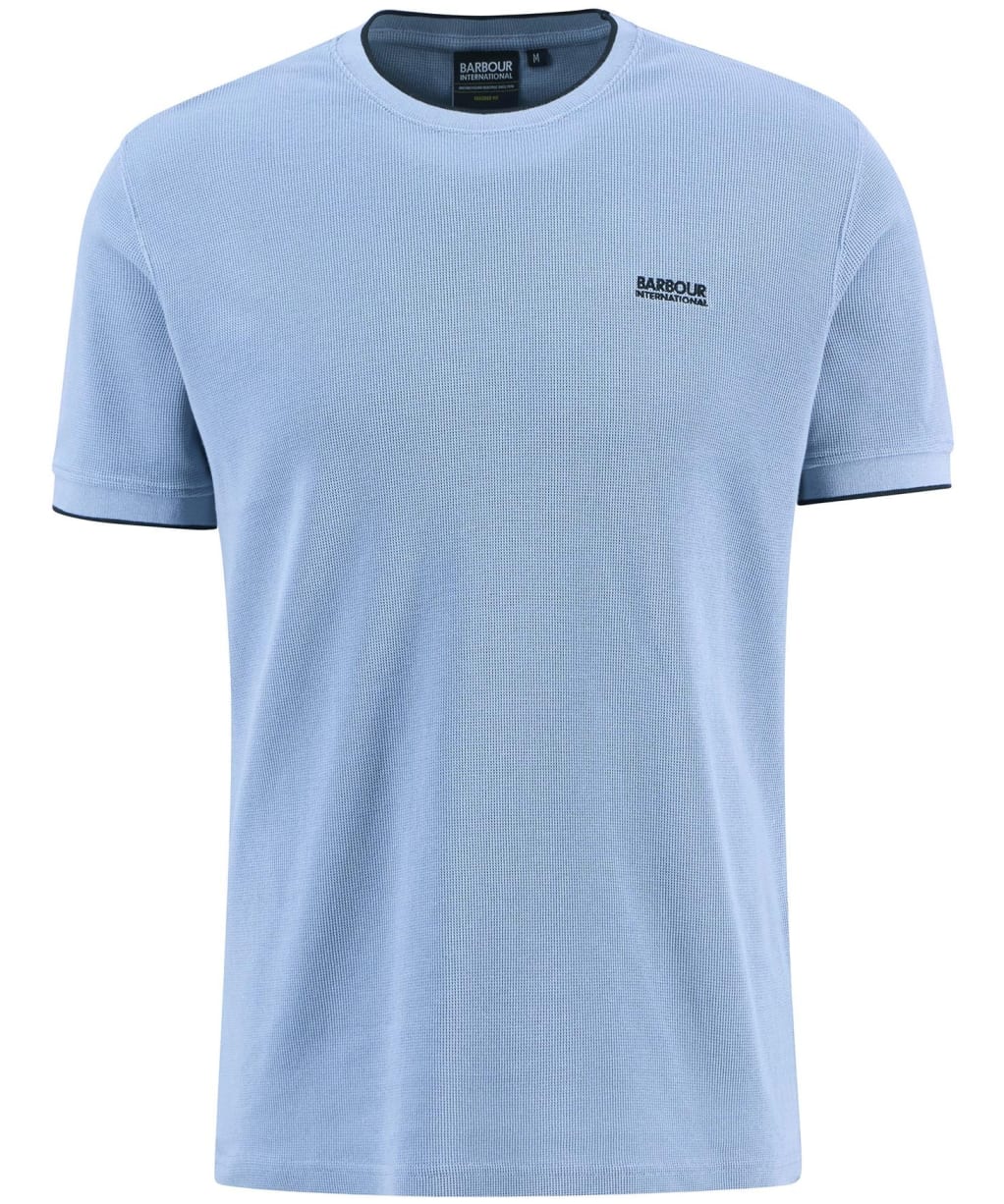 Men's Barbour International Seb Textured T-Shirt - Cool Blue
