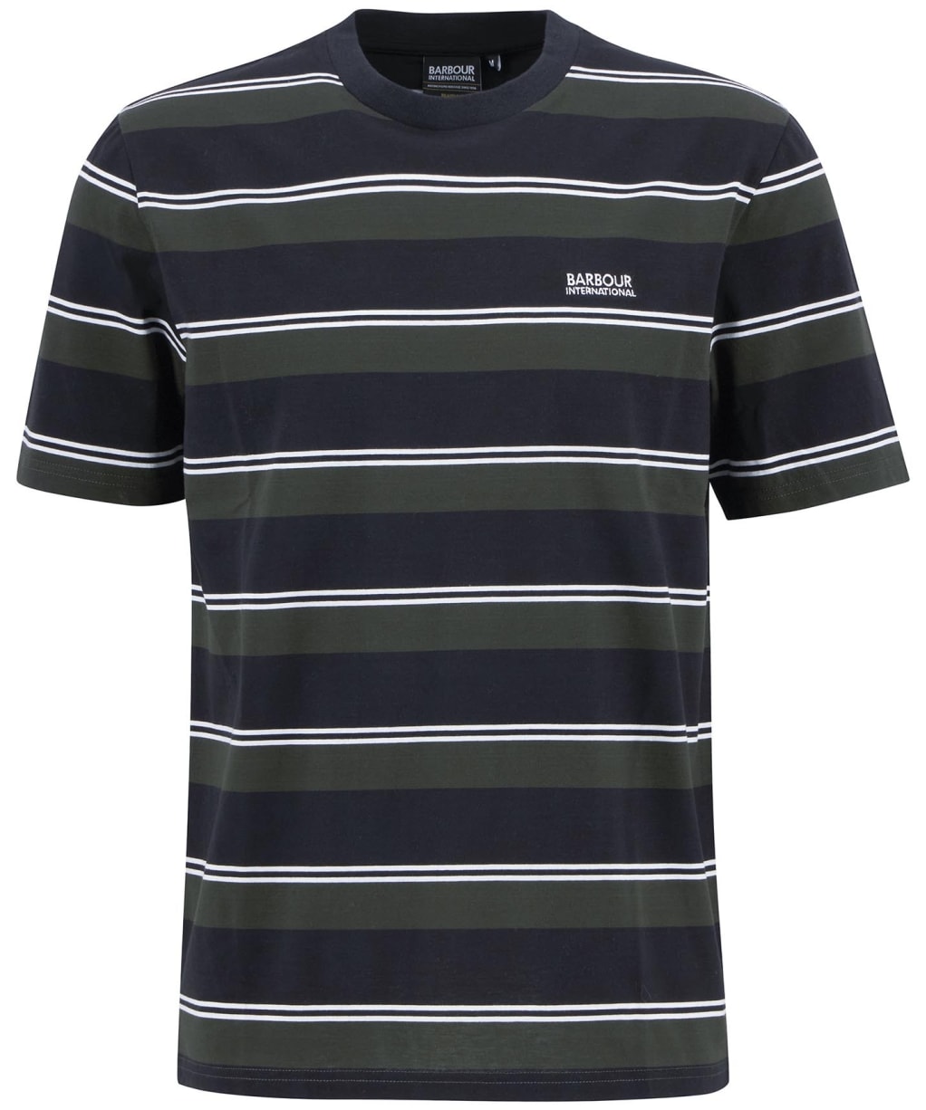 Men's Barbour International Bruce Striped T-Shirt - Black