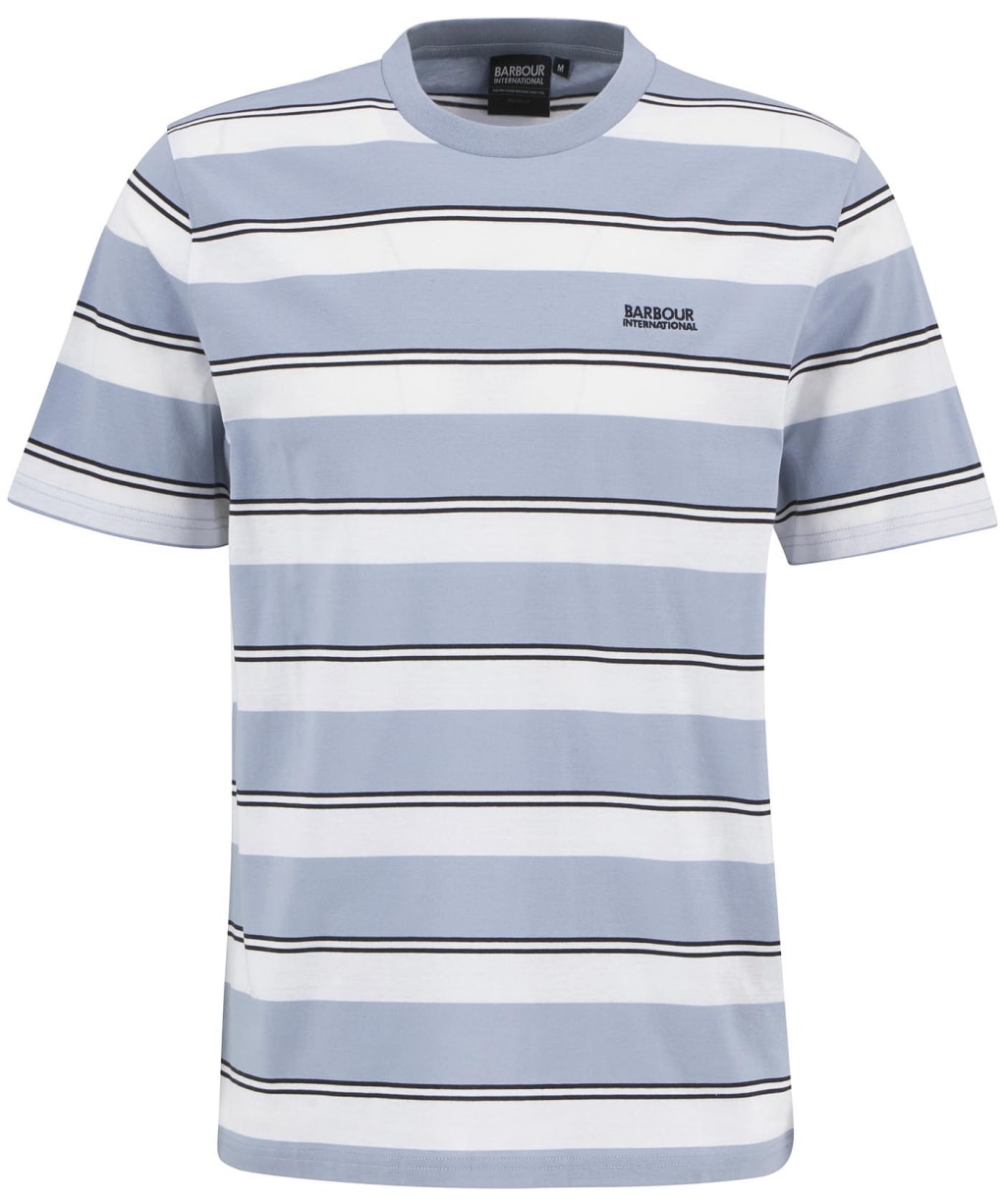 Men's Barbour International Bruce Striped T-Shirt - Cool Blue