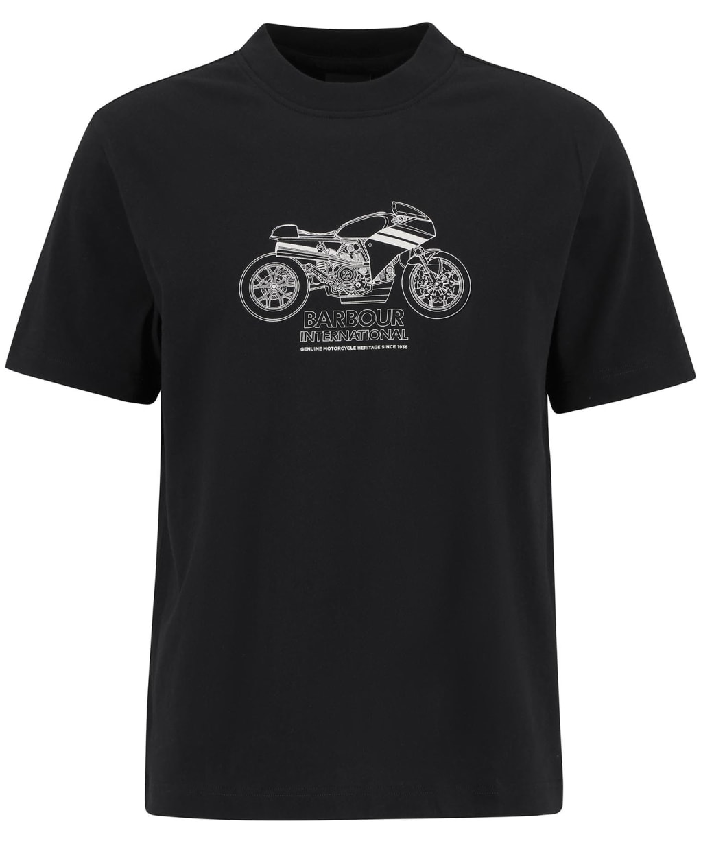 Men's Barbour International Topher Motorbike T-Shirt - Black