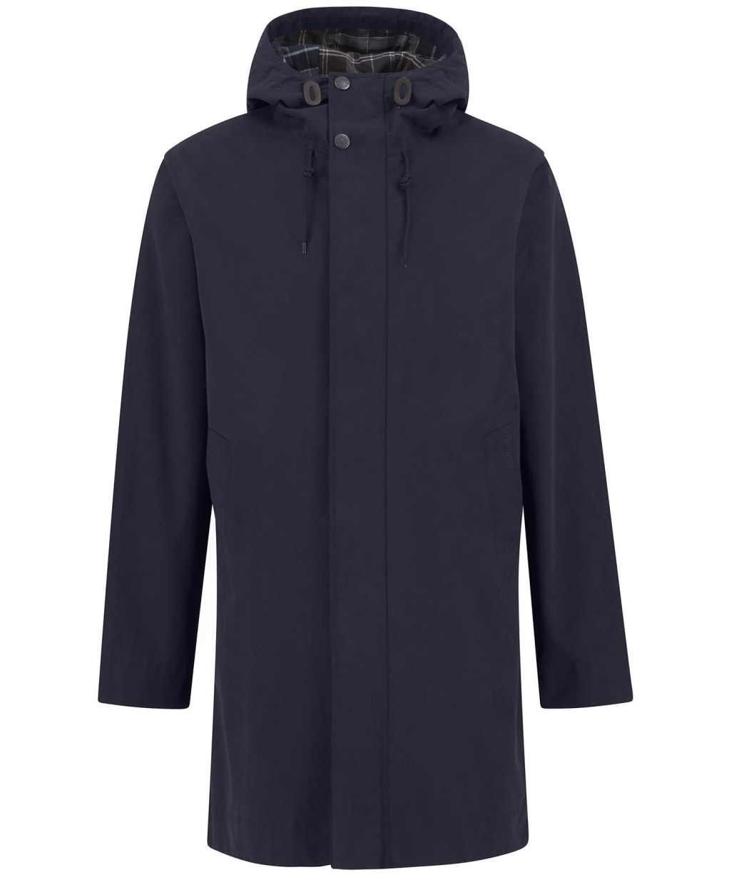 Men's Barbour Hooded Lorden Waterproof Mac - Navy