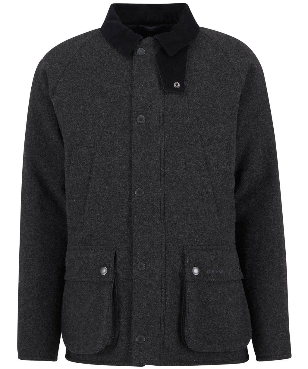 Men's Barbour Bedale Wool Jacket - Dark Grey Marl
