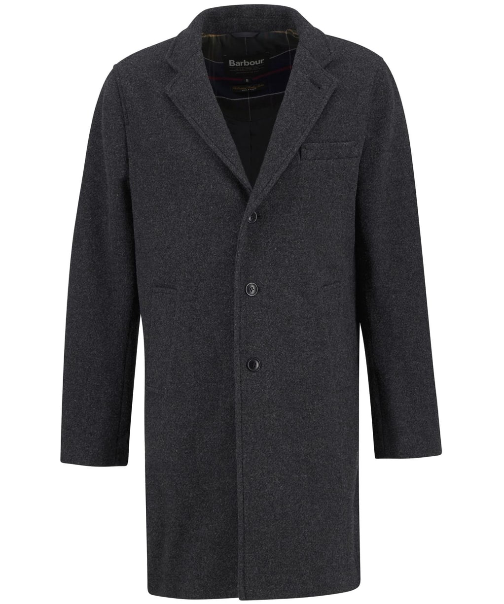 Men's Barbour Kirkbridge Wool Coat - Dark Grey Marl / Classic
