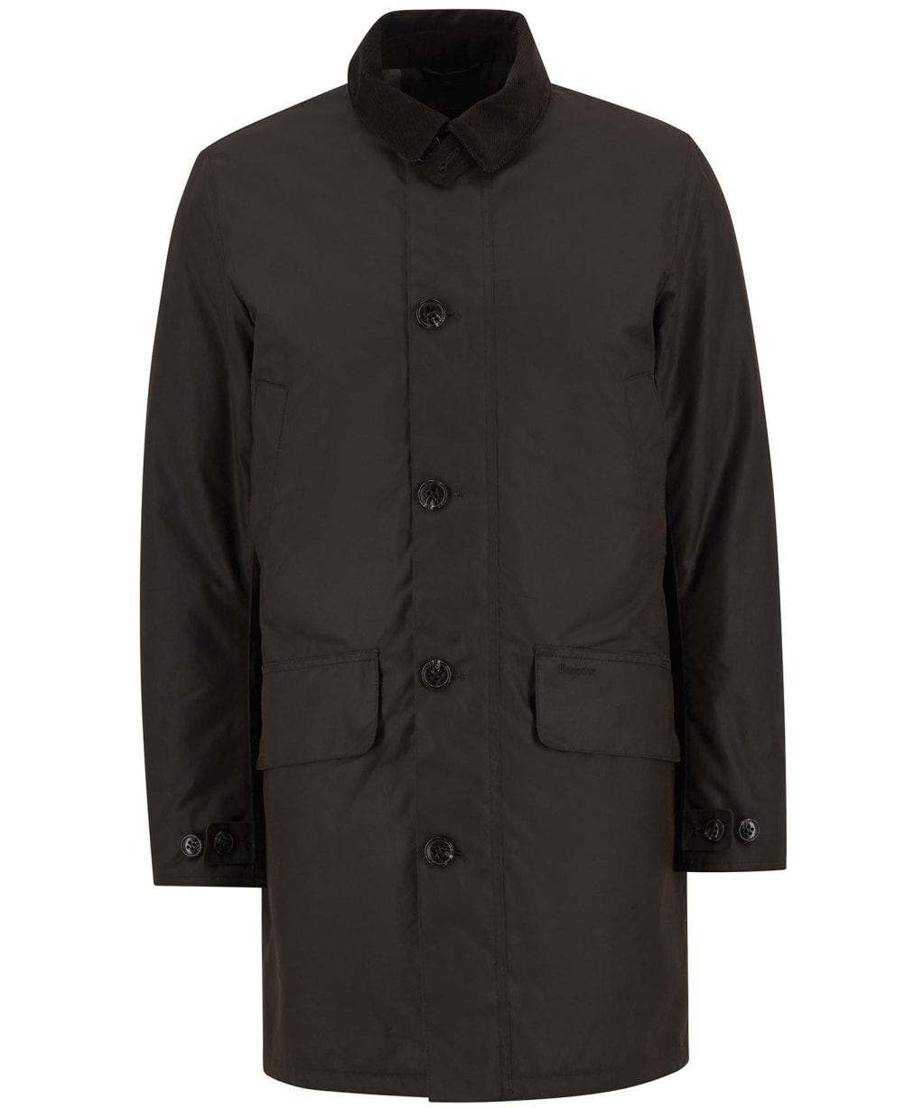 Men’s Barbour Waxed Mac - DARK BROWN/MIDNI
