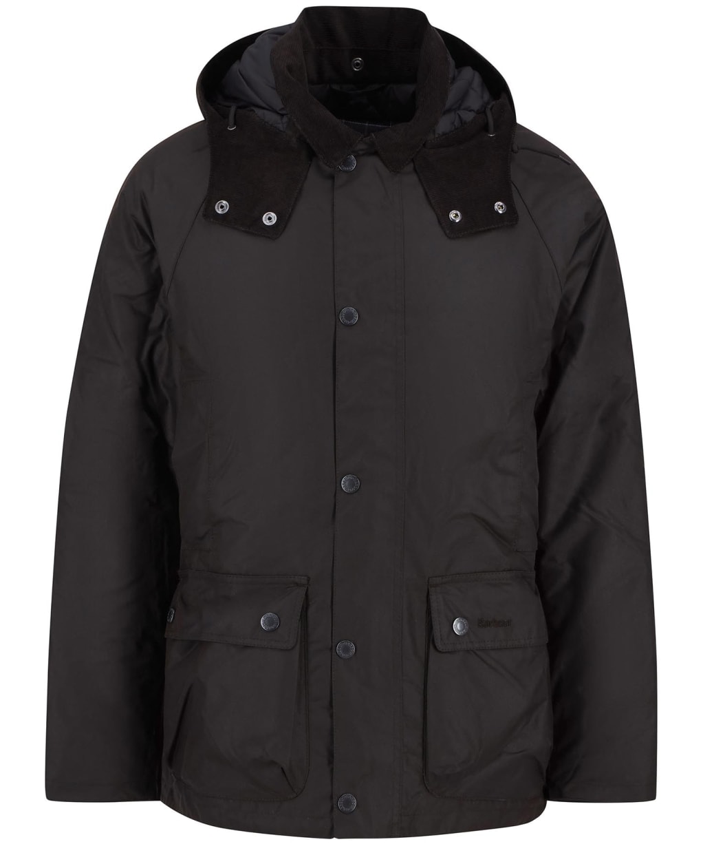 Men's Barbour Modern Beaufort Waxed Jacket - DARK BROWN/MIDNI