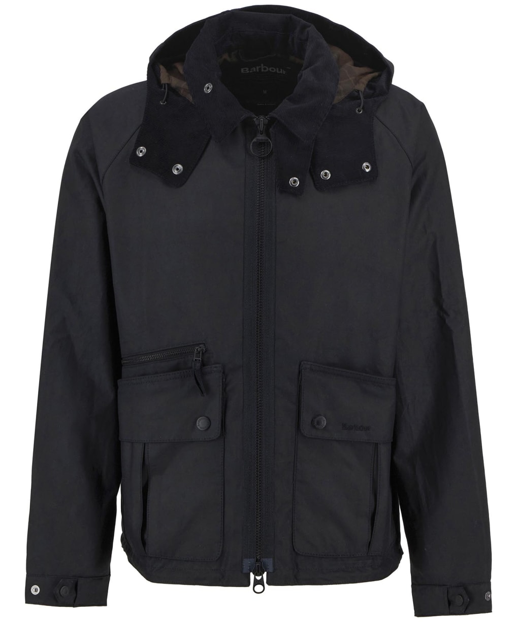 Men's Barbour Re-Engineered Bardon Spey Waxed Jacket - Black