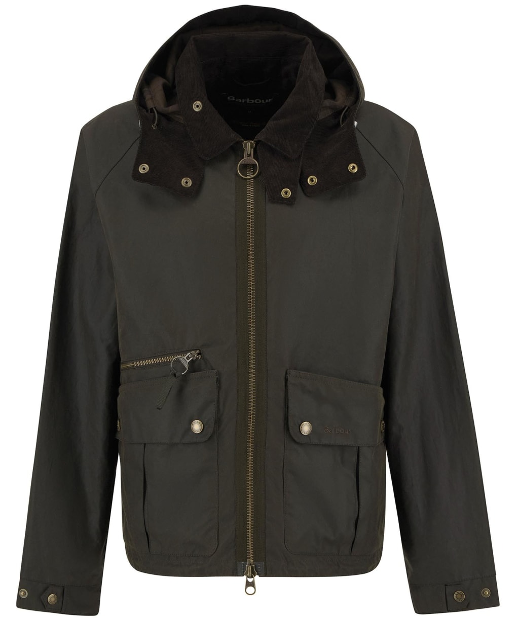 Men's Barbour Re-Engineered Bardon Spey Waxed Jacket - Olive