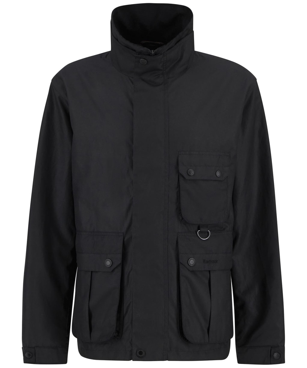 Men's Barbour Re-Engineered Utility Bedale Waxed Jacket - Black