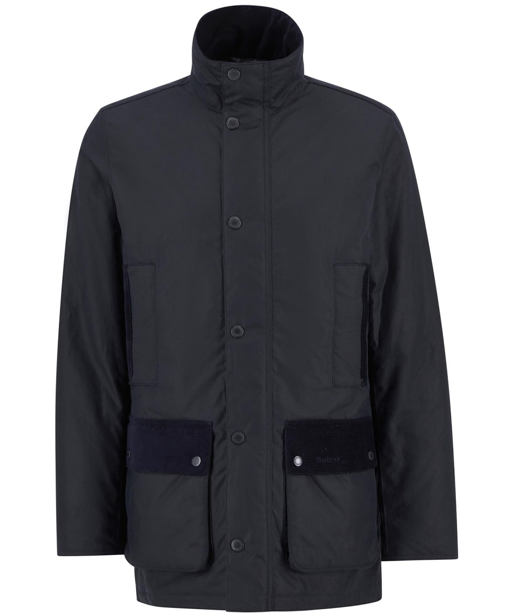 Men's Barbour Modern Border Wax Jacket - Navy