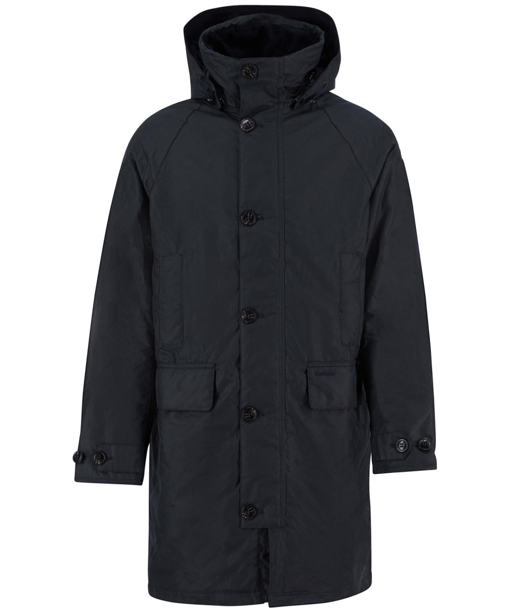 Men's Barbour Beaudale Wax Trench Coat - Navy