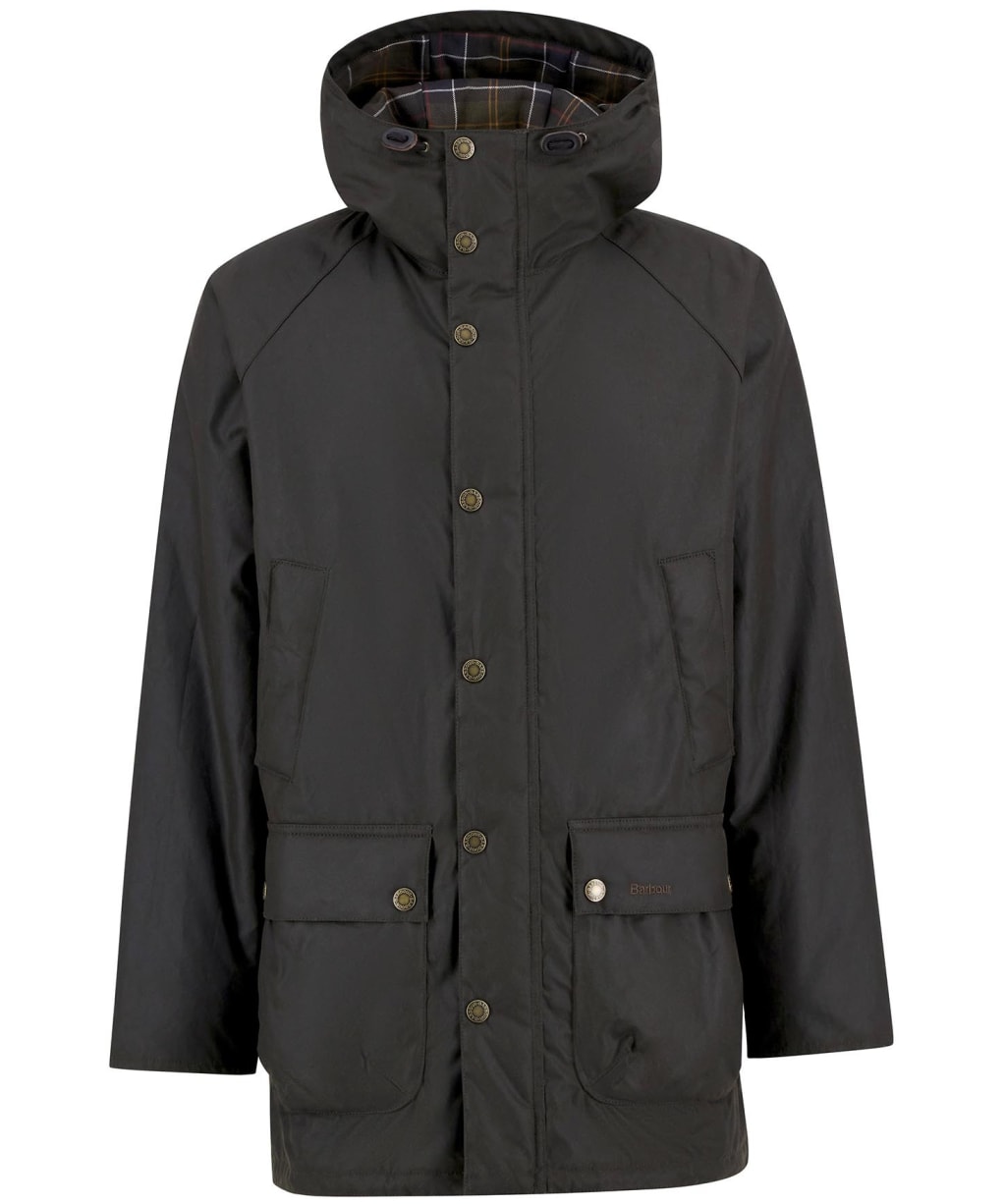 Men's Barbour Bedale Wax Parka - Olive