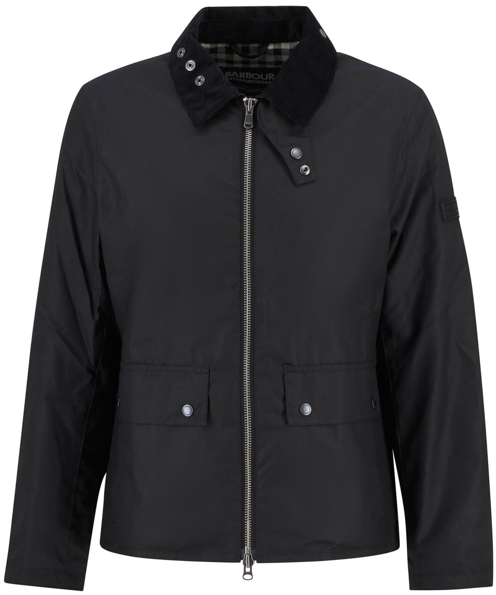 Men's Barbour International Marker Waxed Jacket - Black