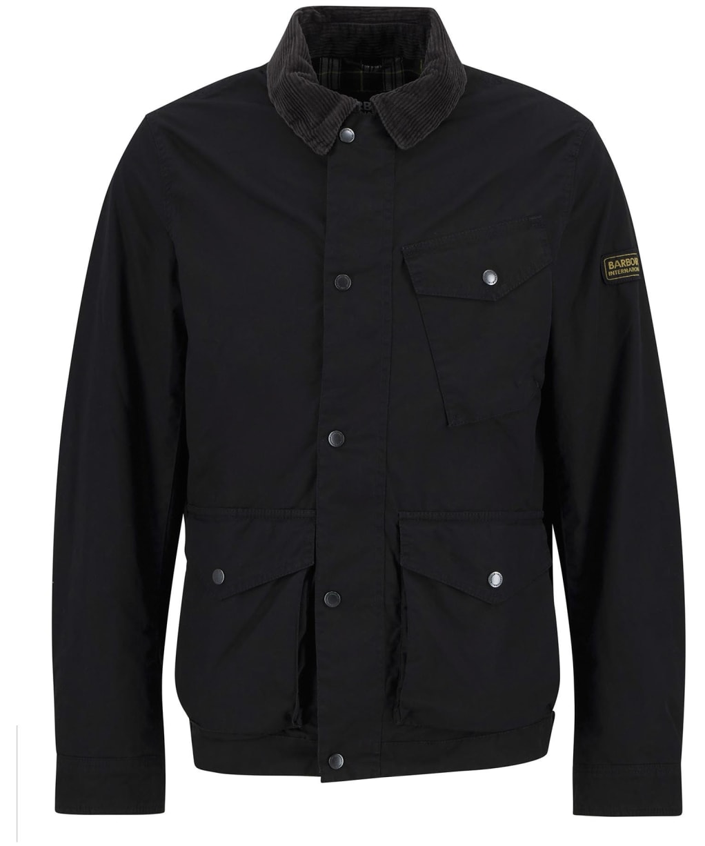 Men's Barbour International Drifter Washed Waxed Jacket - Black