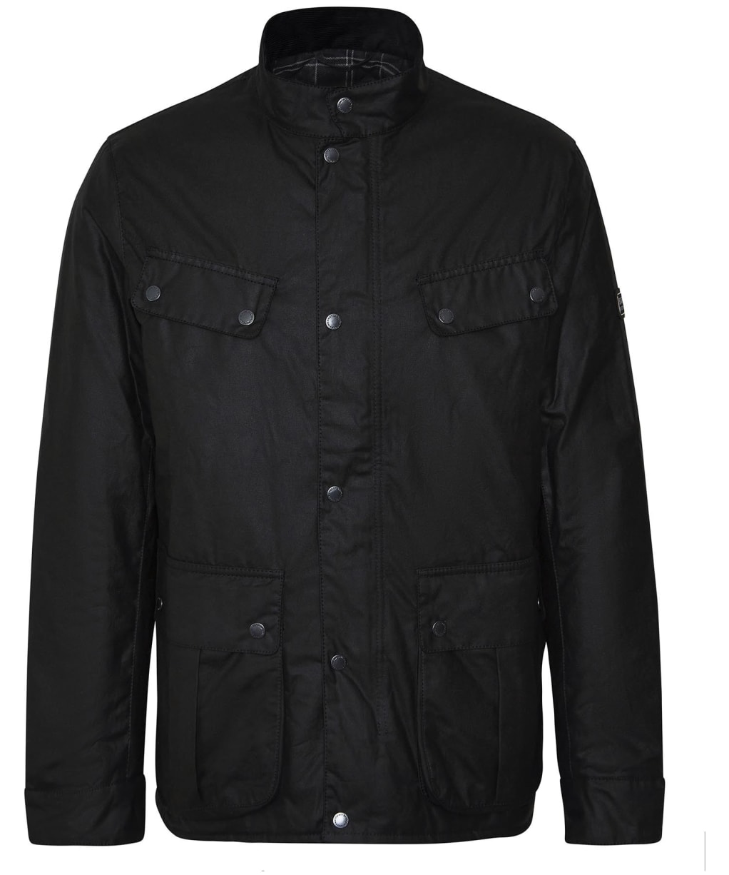 Men's Barbour International Dukeley Wax Jacket - Black