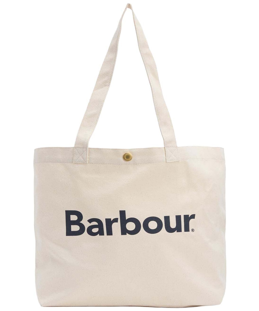 Barbour Logo Tote Bag - Ecru / Navy