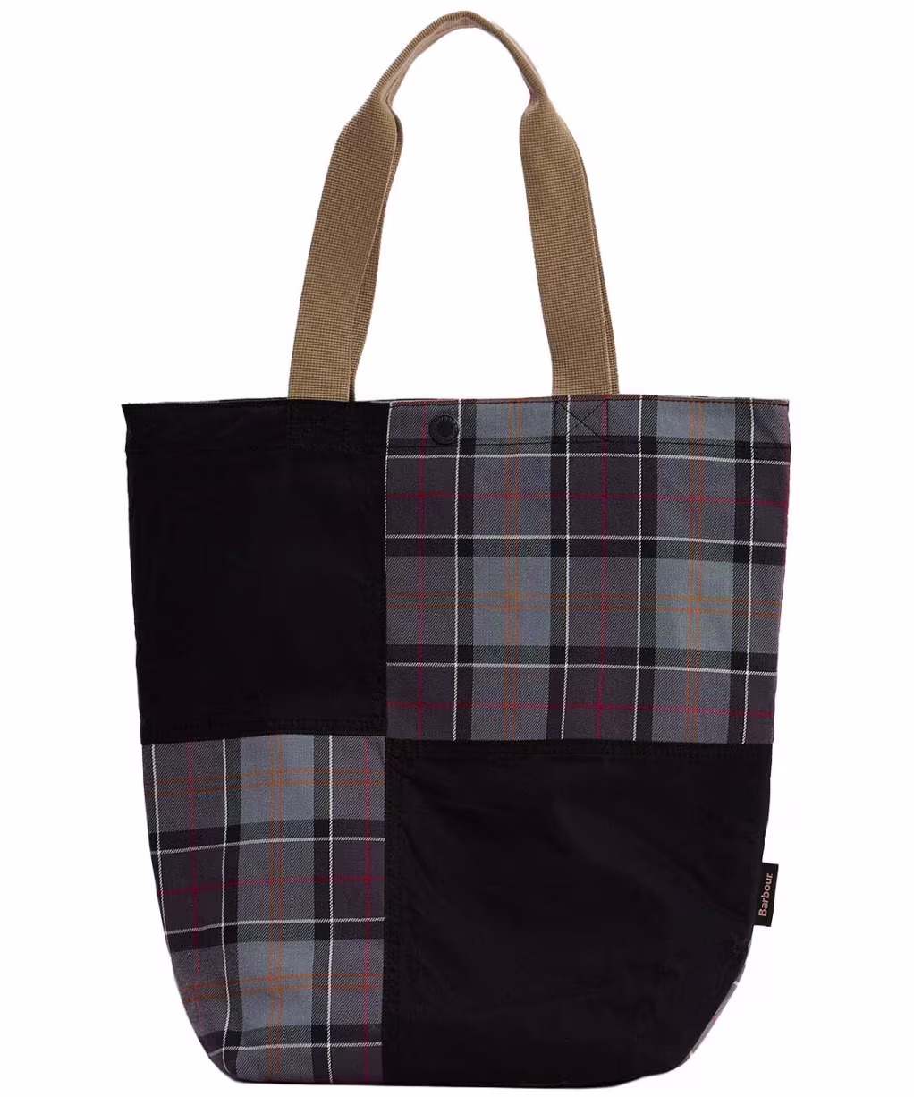 Barbour Transport Patchwork Tote Bag - Black / Modern Tartan