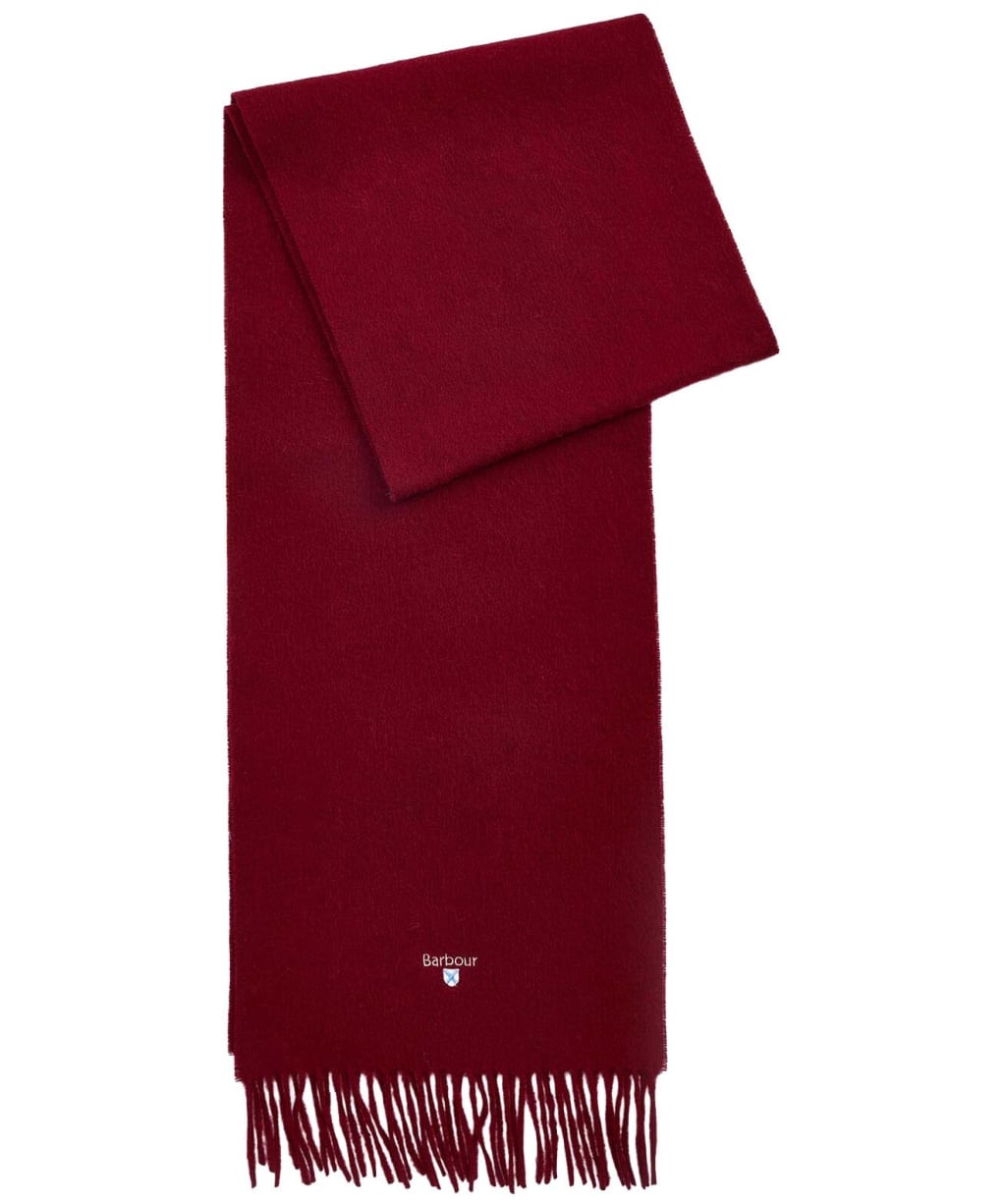 Barbour Plain Lambswool Scarf - Biking Red