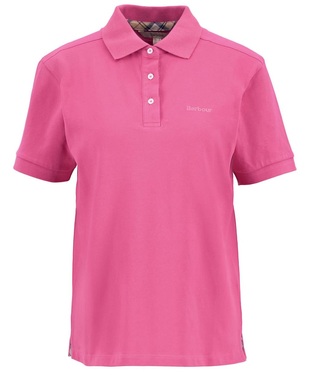 Women's Barbour Bowford Polo Top - Rose Pink