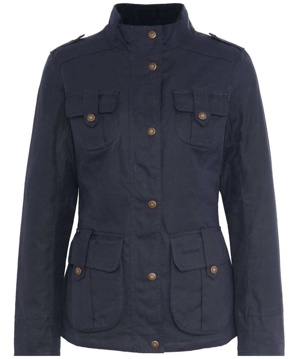 Women’s Barbour Winter Defence Waxed Jacket - Navy