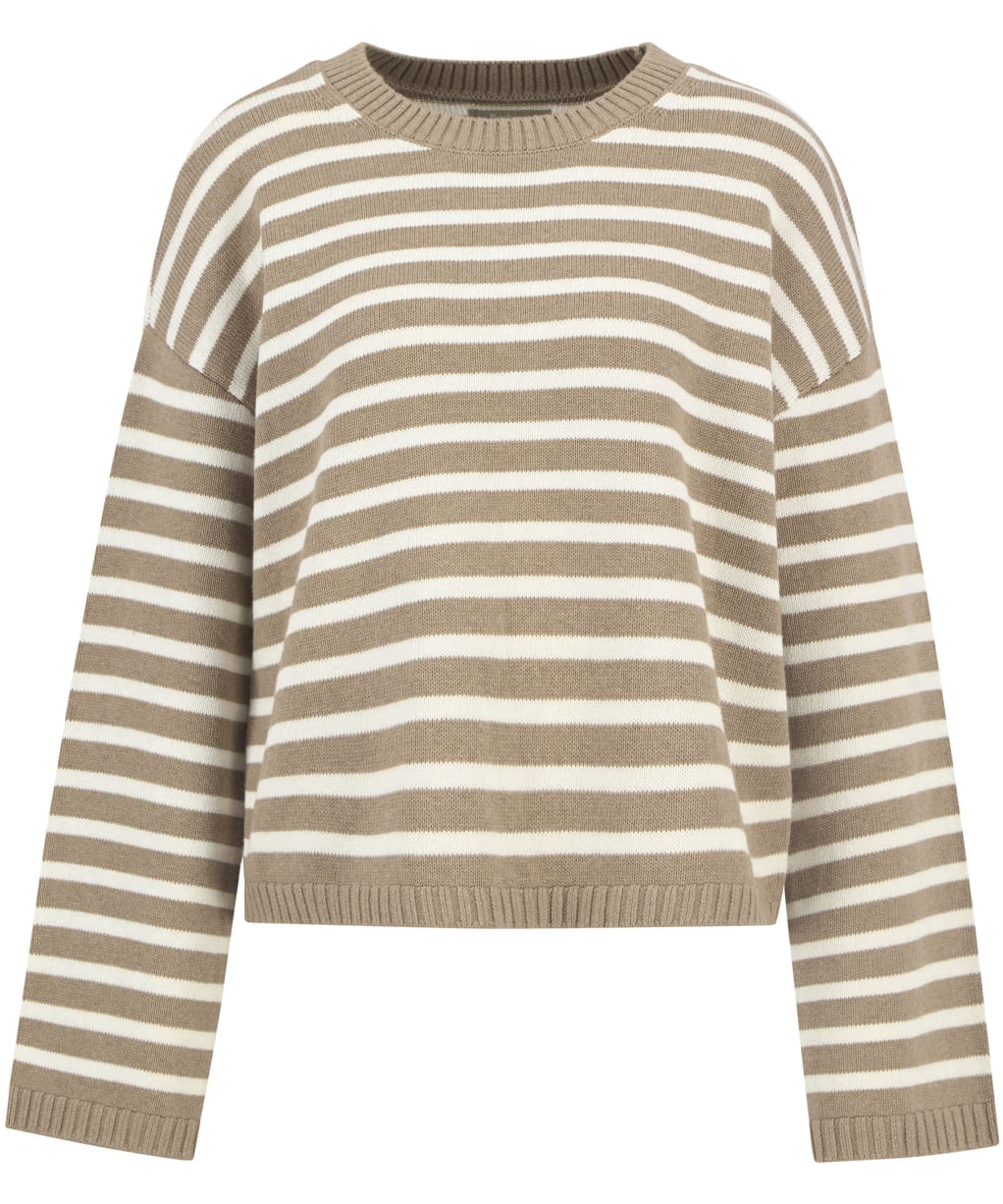 Women's Barbour Rosie Knitted Jumper - Fawn / Ecru Stripe