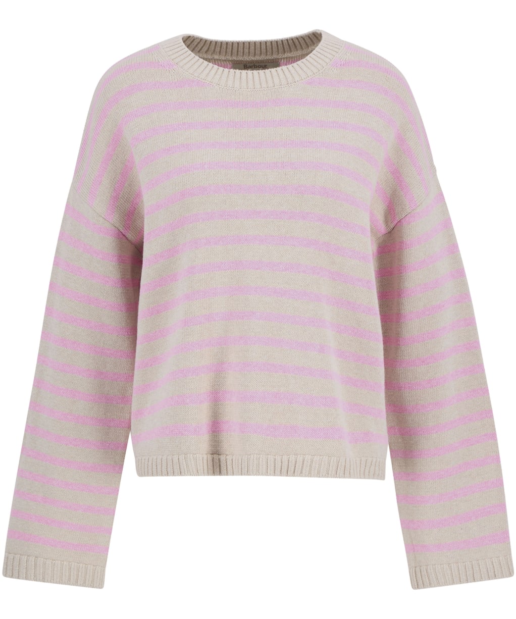 Women's Barbour Rosie Knitted Jumper - Oat / Cherry Blossom